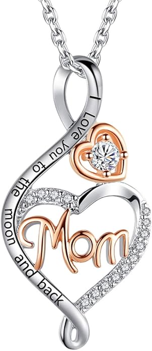 Heart-Shaped Pendant Necklace (Mom & Grandma Versions)