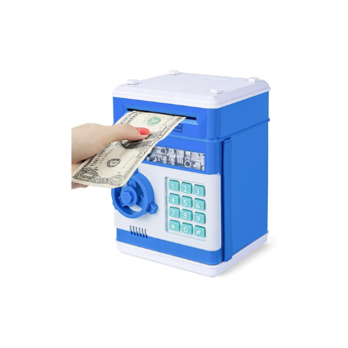 Electronic Piggy Bank for Kids – Password-Protected ATM Money Box with Automatic Bill Insertion