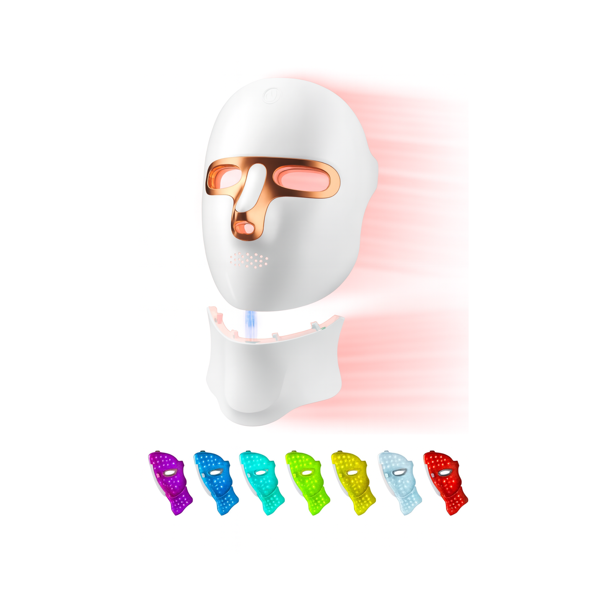 Professional LED Red Light Therapy Mask with Neck Attachment – Quick ...