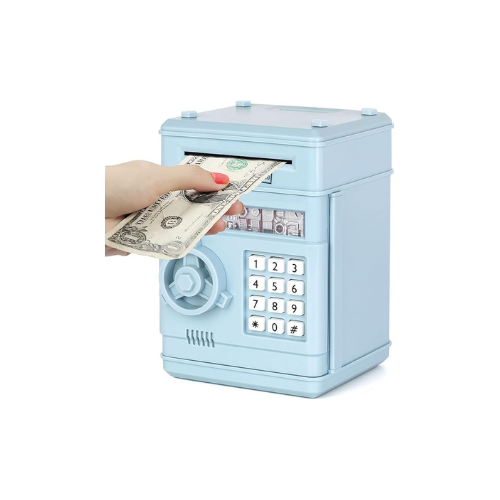 Electronic Piggy Bank for Kids – Password-Protected ATM Money Box with Automatic Bill Insertion