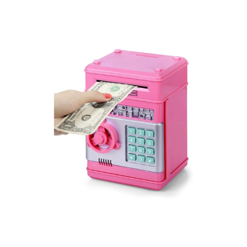 Electronic Piggy Bank for Kids – Password-Protected ATM Money Box with Automatic Bill Insertion
