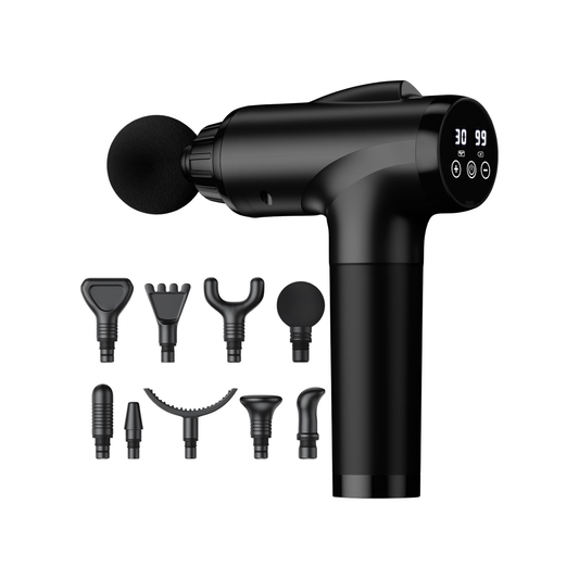 Deep Tissue Massage Gun – 30-Speed Handheld Muscle Massager with 9 Heads