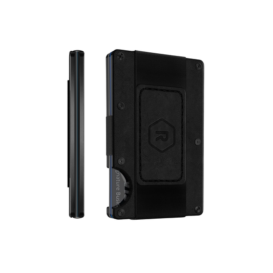 Slim RFID-Blocking Leather Wallet with Cash Strap