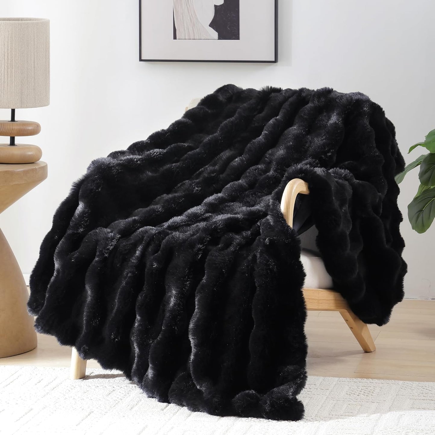 Faux Fur Throw Blanket - 50" x 60"