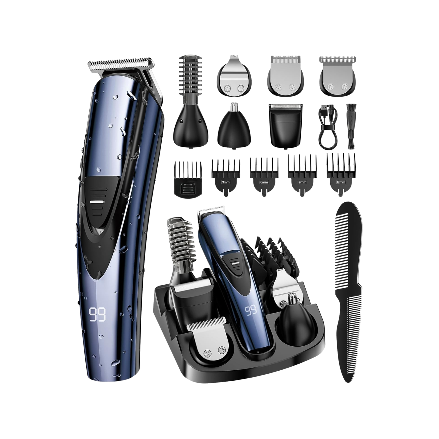 12-in-1 Cordless Waterproof Grooming Kit for Men