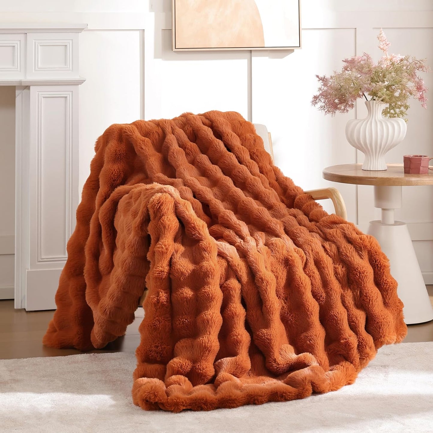 Faux Fur Throw Blanket - 50" x 60"
