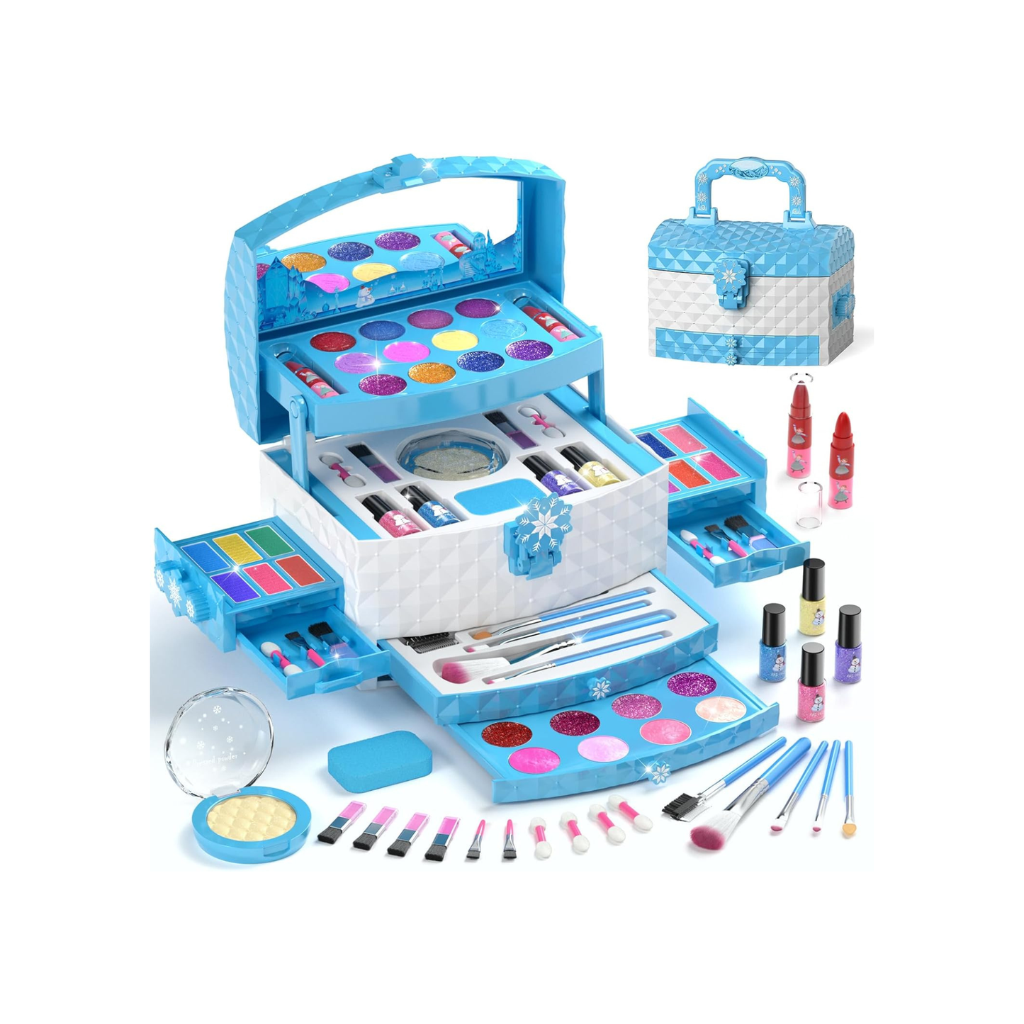 Kids Makeup Set for Girl 56 Pcs Washable Real Cosmetic