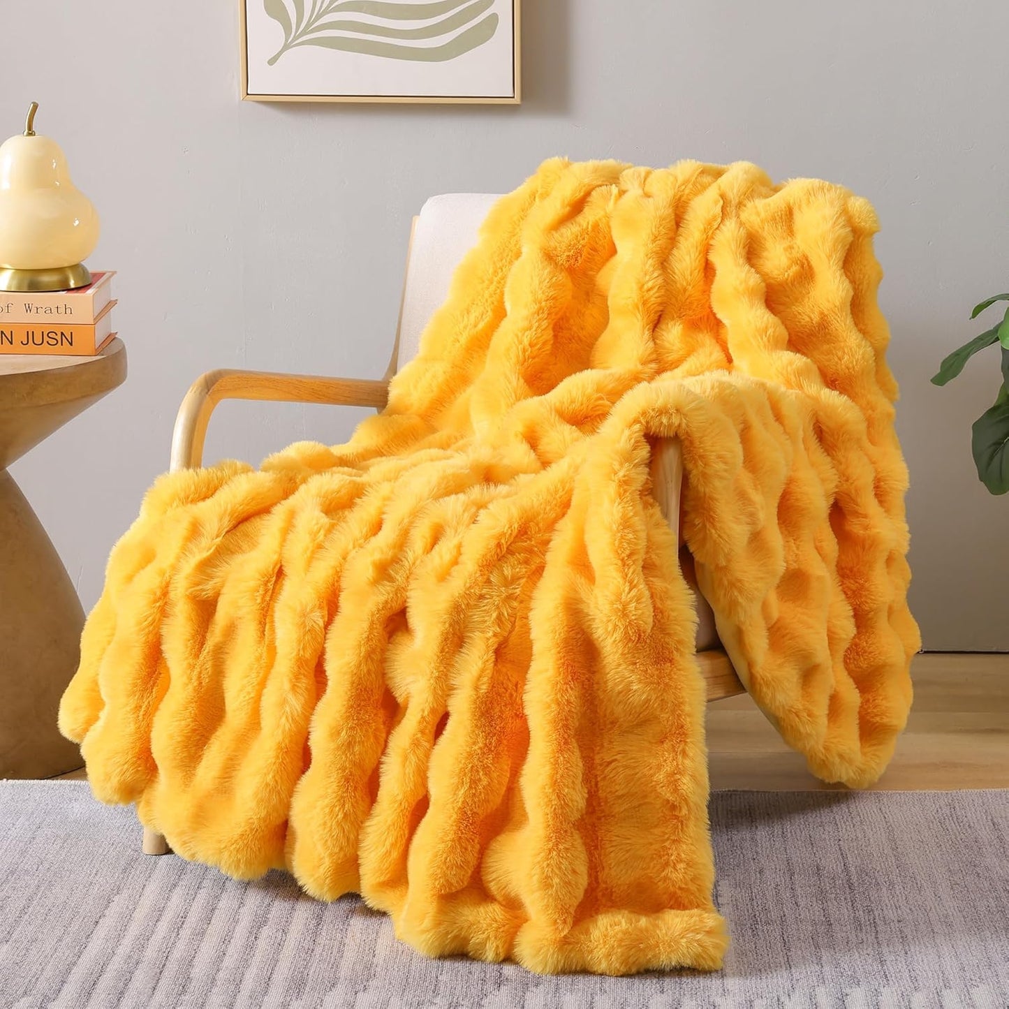 Faux Fur Throw Blanket - 50" x 60"