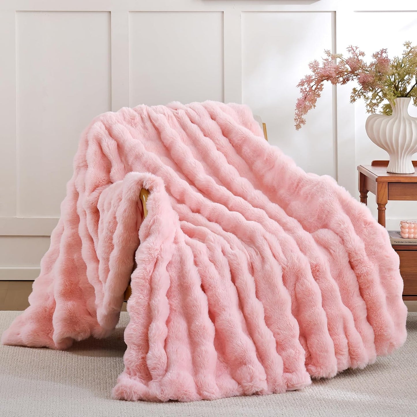 Faux Fur Throw Blanket - 50" x 60"