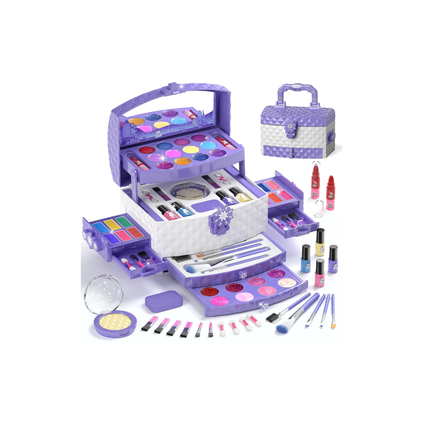 Kids Makeup Set for Girl 56 Pcs Washable Real Cosmetic