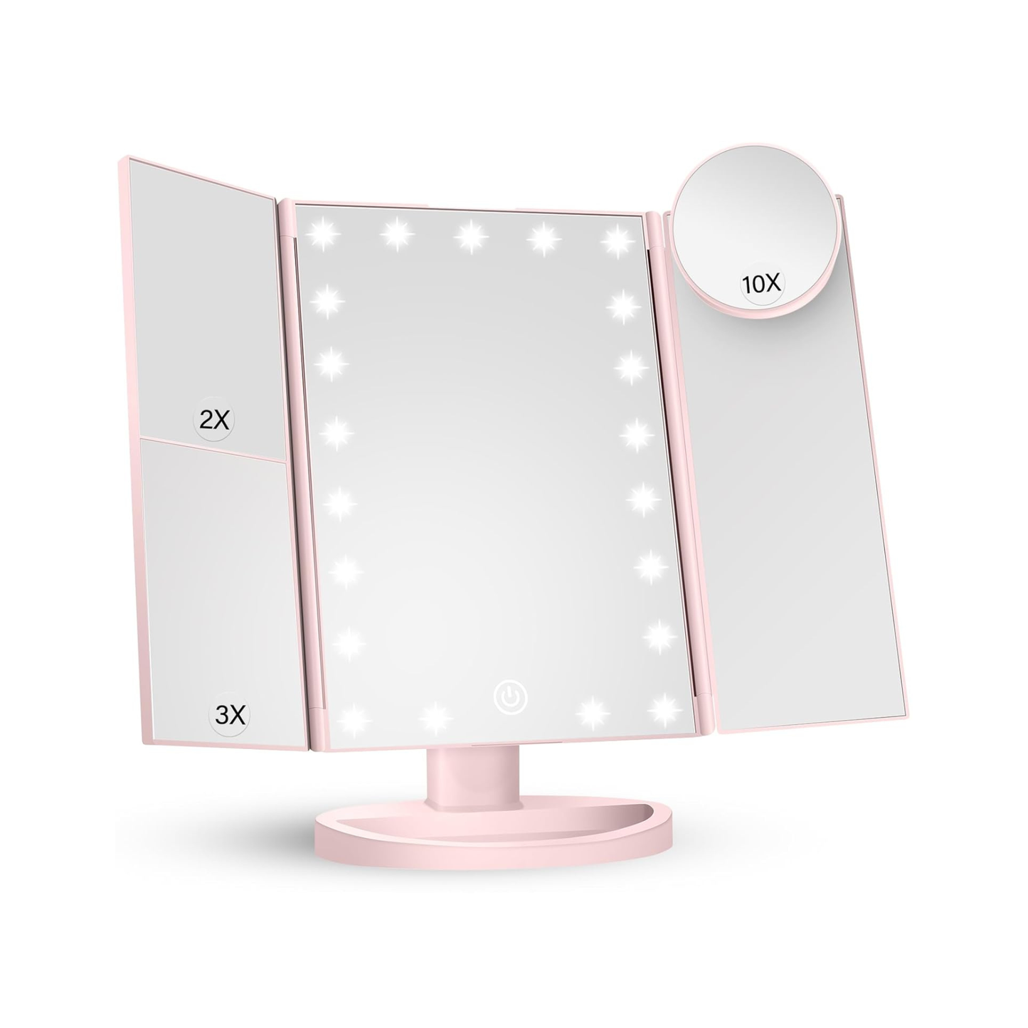 Tri-Fold LED Lighted Makeup Mirror